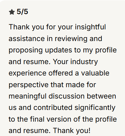 Client testimonial