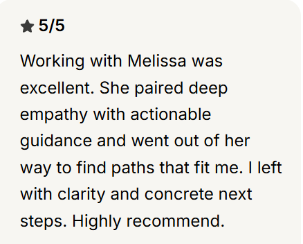 Client testimonial