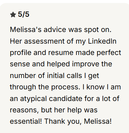 Client testimonial